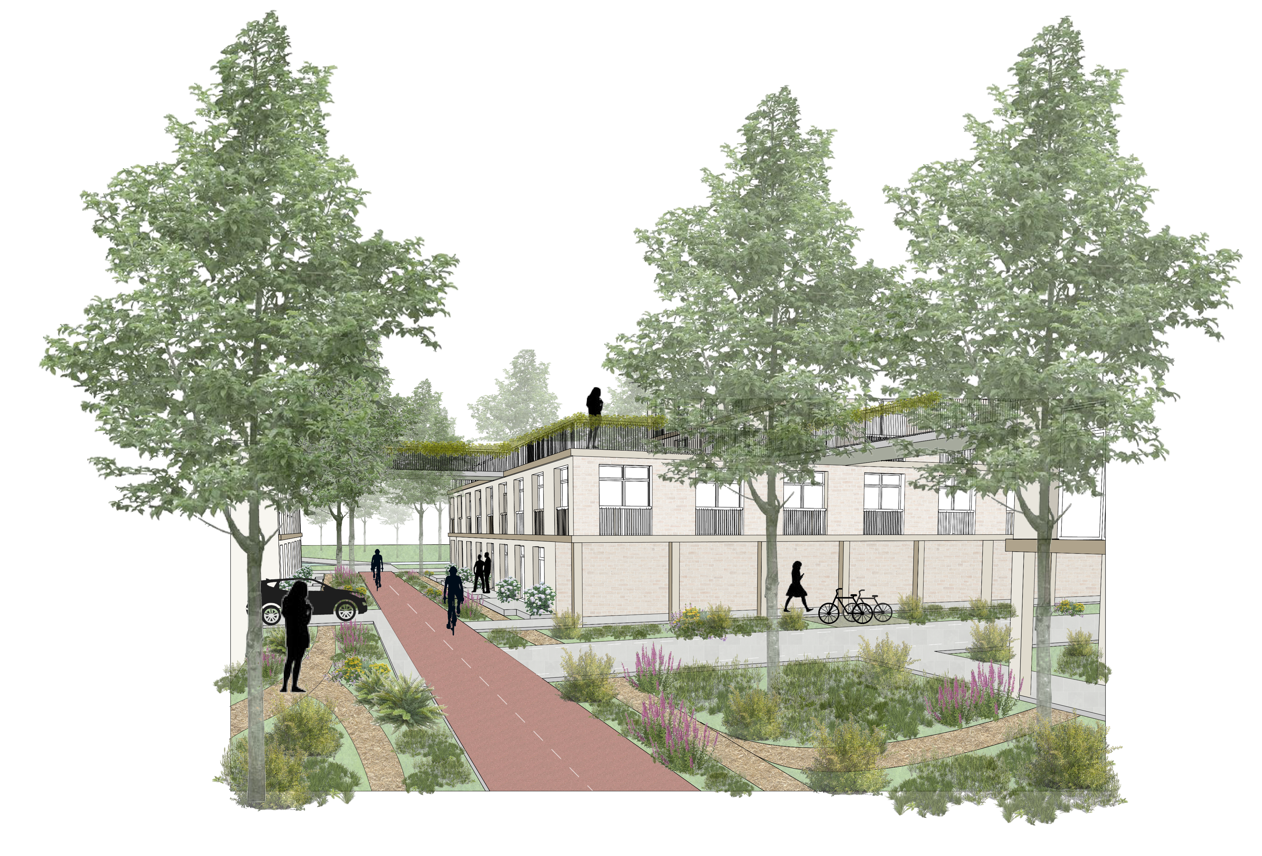 Illustration of multiple iphone screens